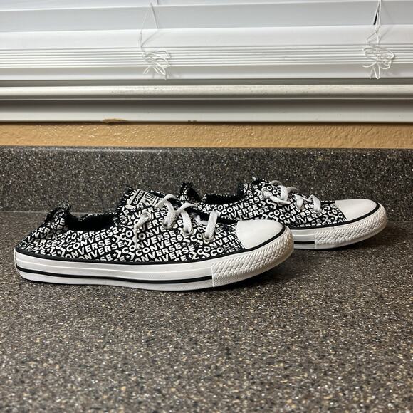 Converse All Star Women Sz 10 Converse Print Canvas Sneaker Slip On Stretch Back - Picture 4 of 10